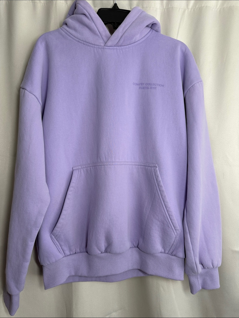 Comfrt Cozy Pastel Lavender Hoodie Heavy Cotton Oversize Sweatshirt Medium